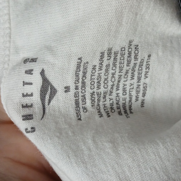 Set of 2 Cheetah White Cotton Tank Tops, Size M - Picture 5 of 9